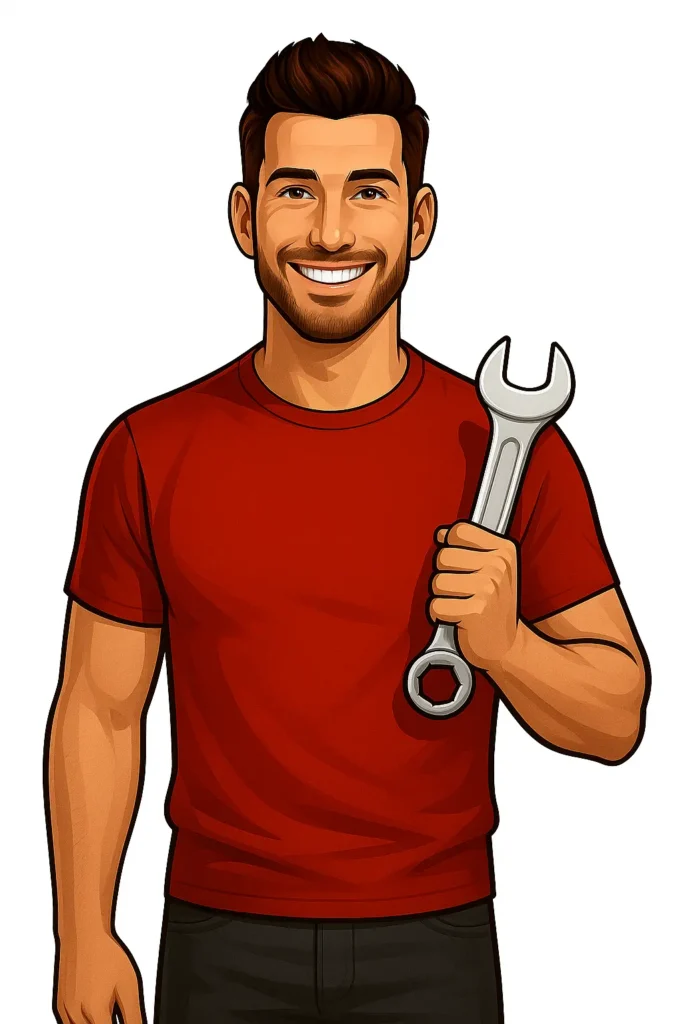 Smiling garage door repair expert ready to help with professional service in Sydney